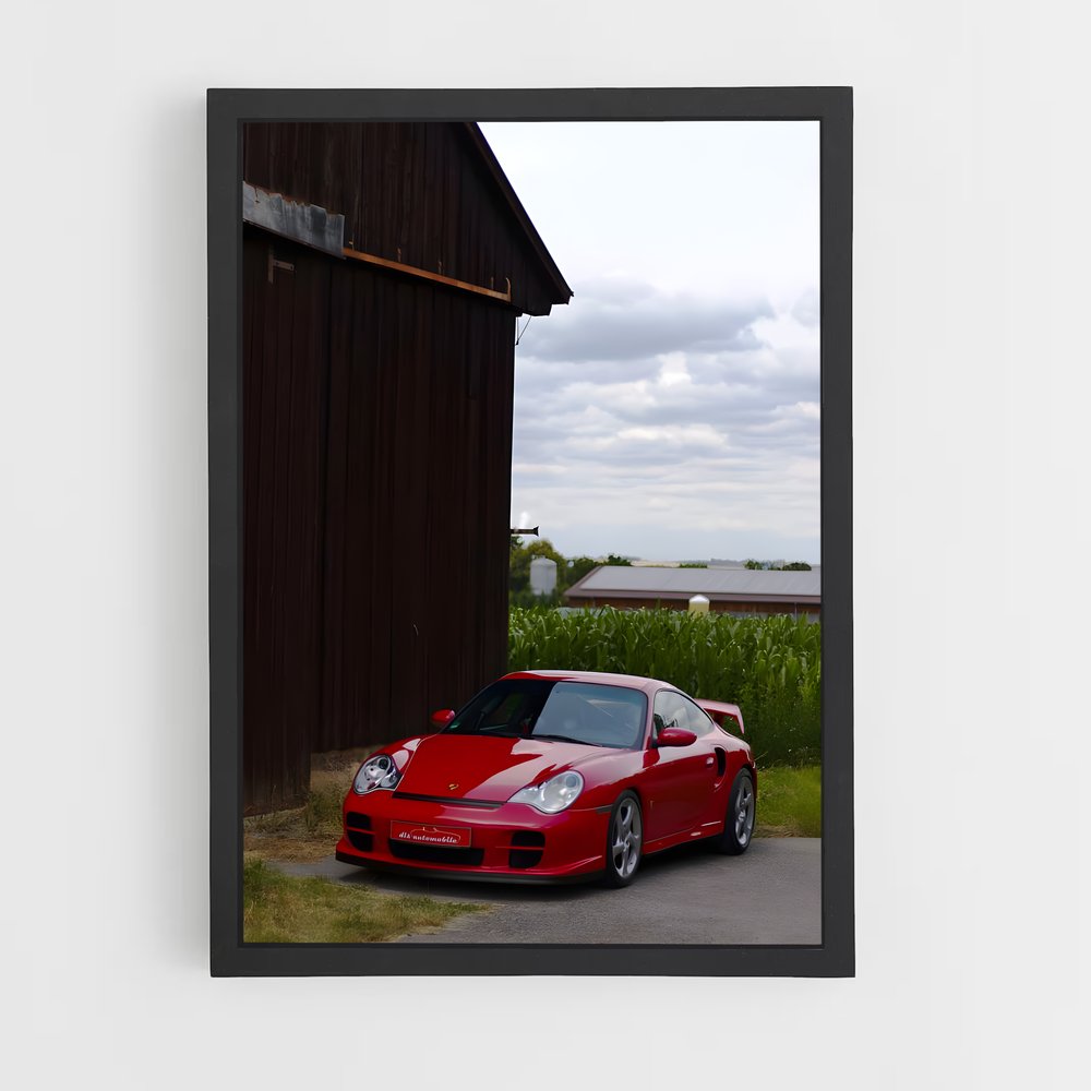 Poster Sportive en Rouge – affiche Porsche (vue 2)